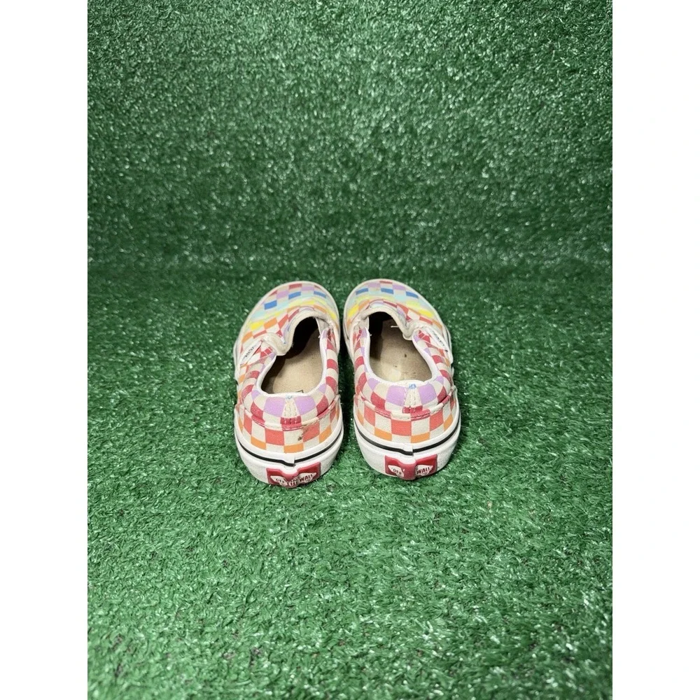 Vans Classic Slip On Checkerboard Multicolor Walking Shoe Toddler Kids‎ Size 12C